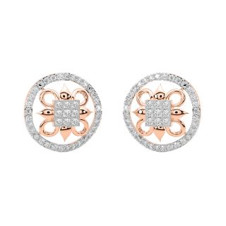 Zora Round Diamond Stud Earrings